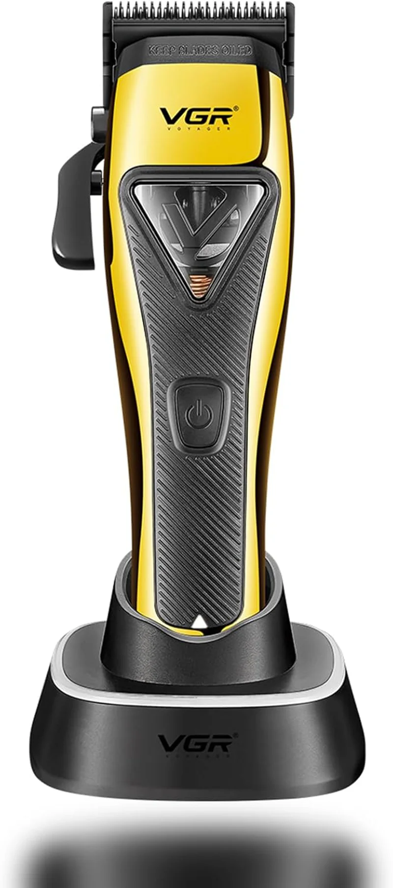 015 Professional Cordless Hair Clippers for Men, 9000 RPM Vector Motor Hair Trimmer Dlc-Blade Barber Clipper for Hair Cutting with Metal Body, 1 Modular Lid in Black, Travel Case (Copy) - Image 2
