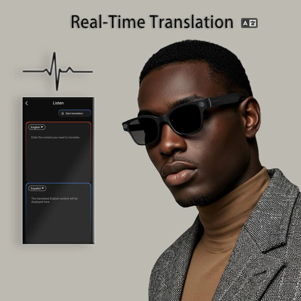 Lentes con cámara 4K, gafas inteligentes con IA - Image 3