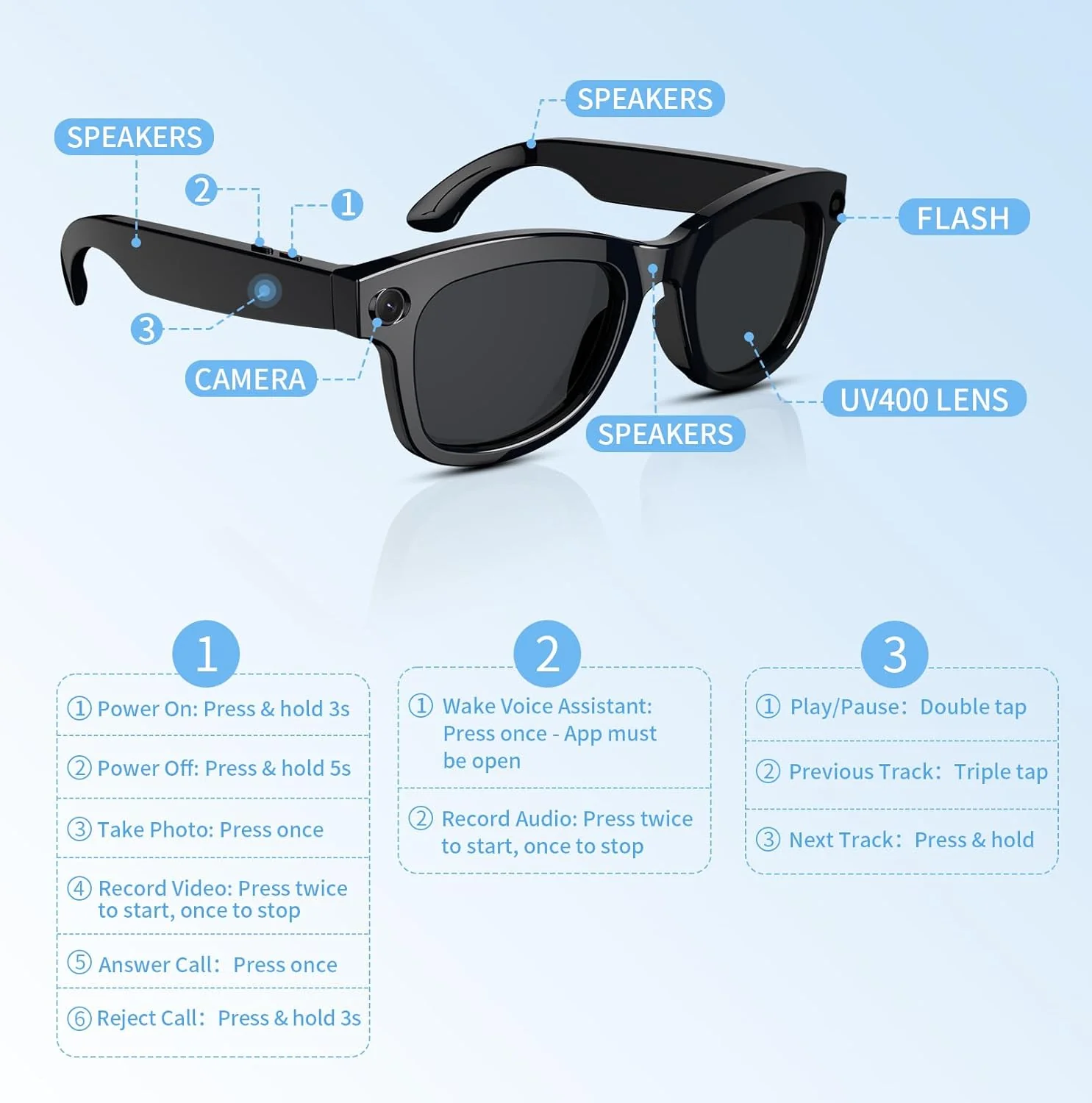 Lentes inteligentes con IA, Chatgpt y cámara - Image 4