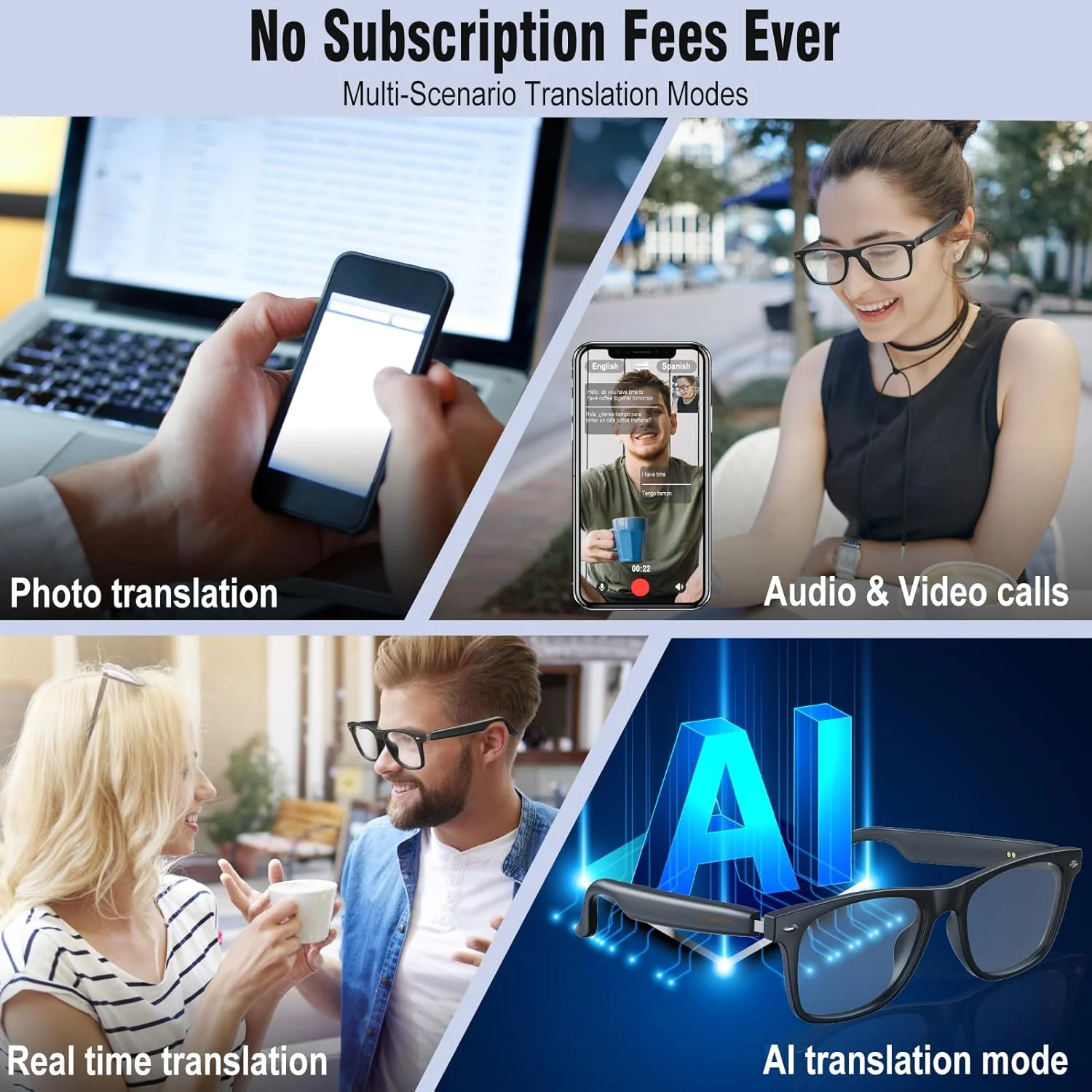 Lentes inteligentes con traducción de IA y chat GPT - Image 4