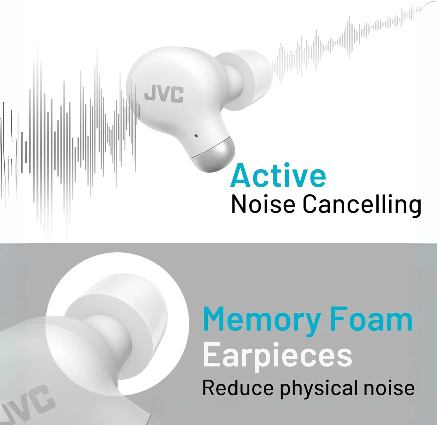 Audífonos JVC True Wireless ANC con Memory Foam - Image 2