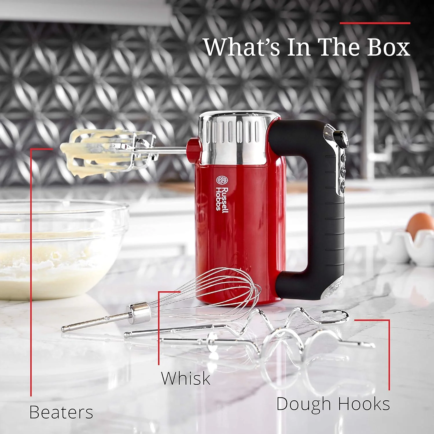Batidora de Mano Russell Hobbs Retro Style | 275W y Accesorios - Image 4