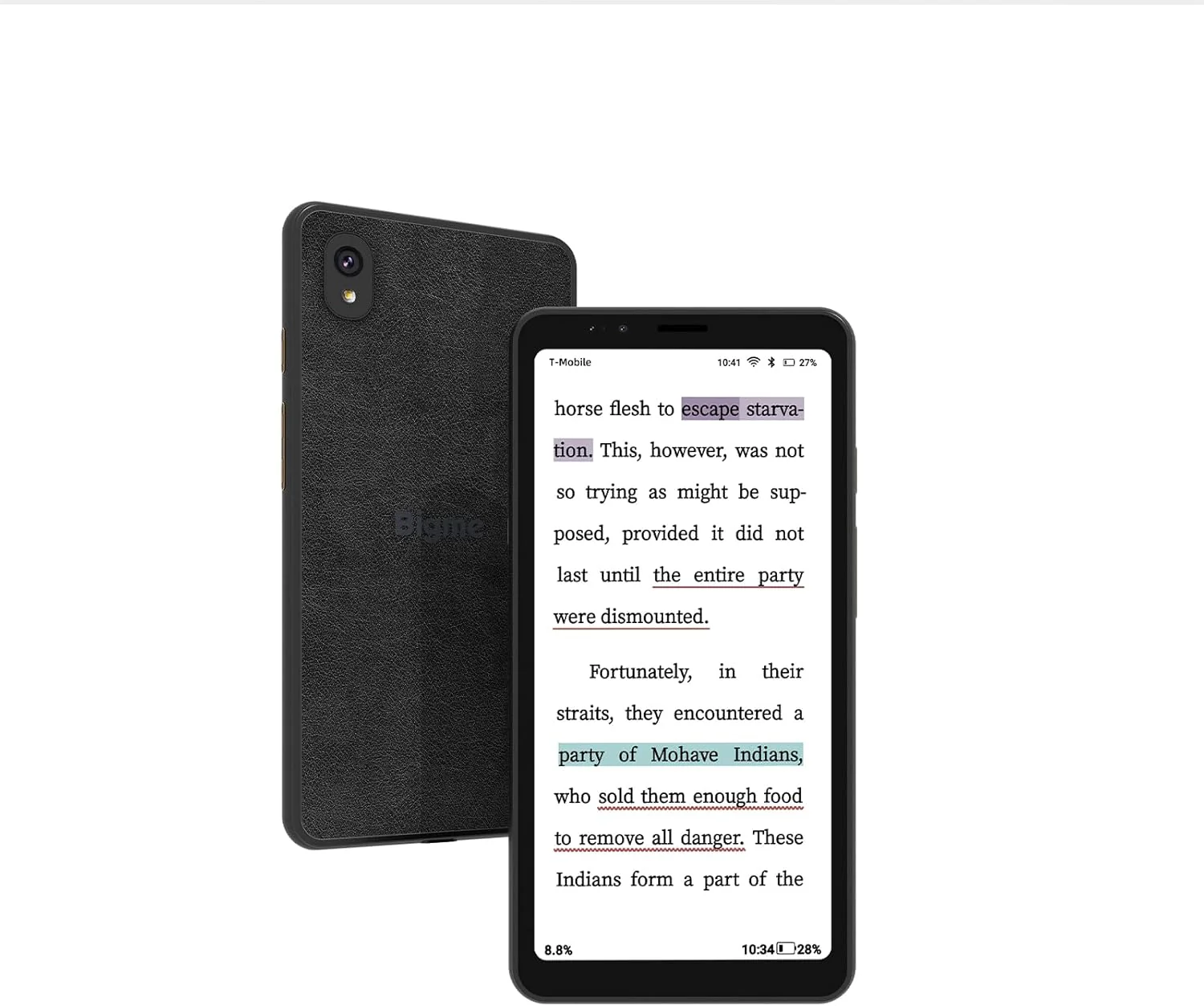 Bigme Celular de Tinta Electronica HiBreak 5.84" – Pantalla HD con Cámaras OCR 13MP y Asistente de Voz IA