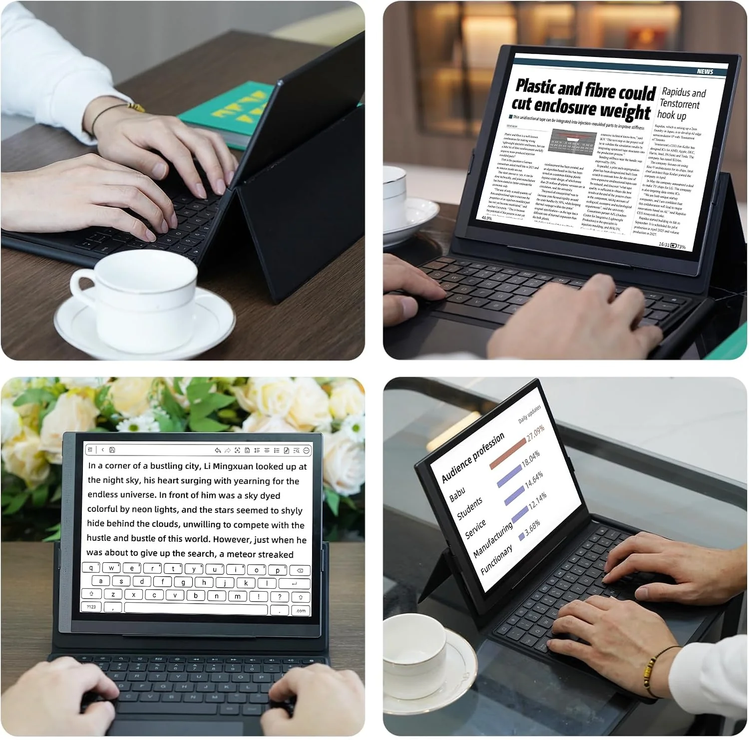 Bigme Tablet de Tinta Electronica B1051C 10.3" – Pantalla Kaleido 3 con Android 14, Teclado Magnético y Stylus Incluidos - Image 5