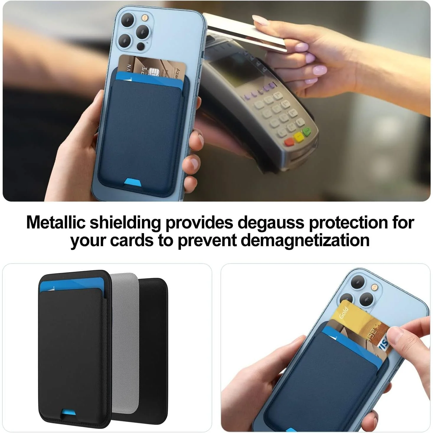 Billetera magnética compatible con iPhone 11, iPhone 12, iPhone 13, iPhone 14, iPhone 15, iPhone 16 - Image 6