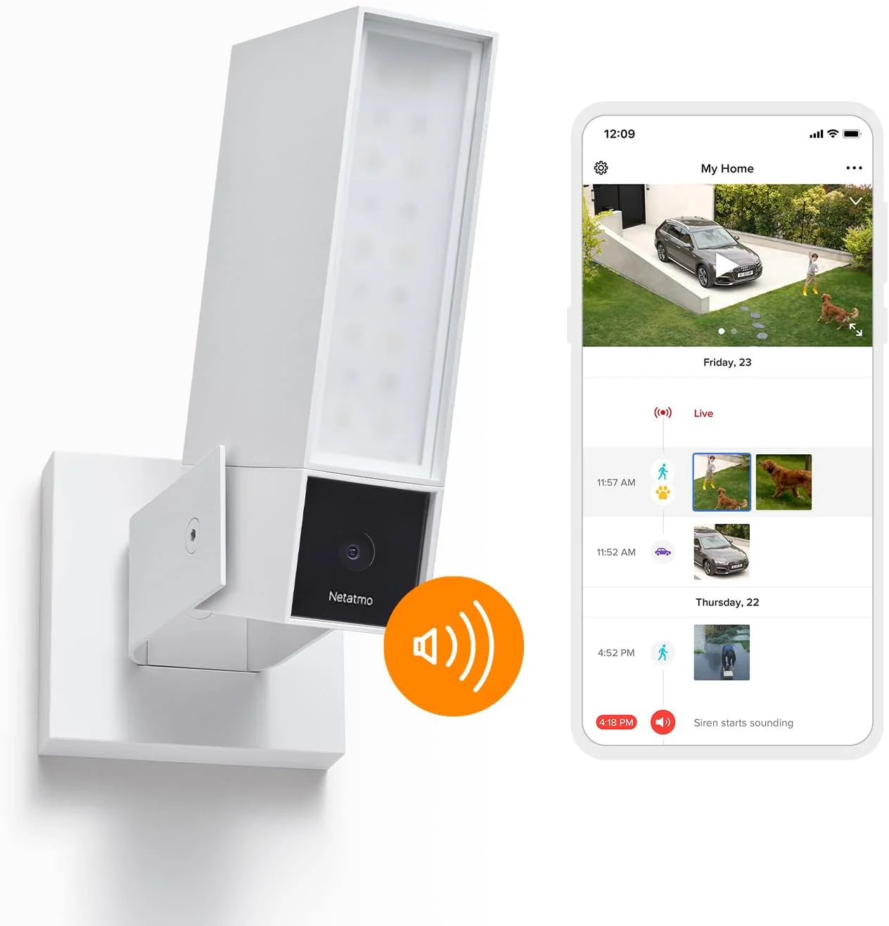 Cámara Exterior Inteligente Netatmo con Sirena - Image 2