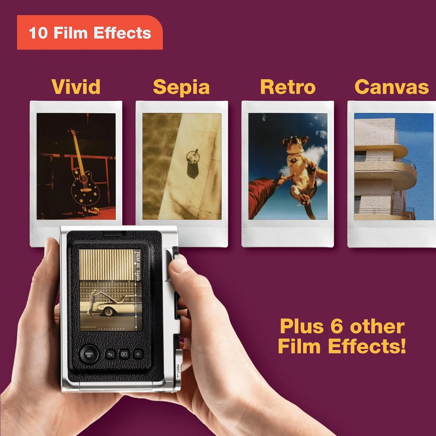 Cámara Híbrida Fujifilm Instax Mini Evo – Instantánea Digital con 100 Efectos Creativos, Bluetooth y Palanca de Impresión - Image 3