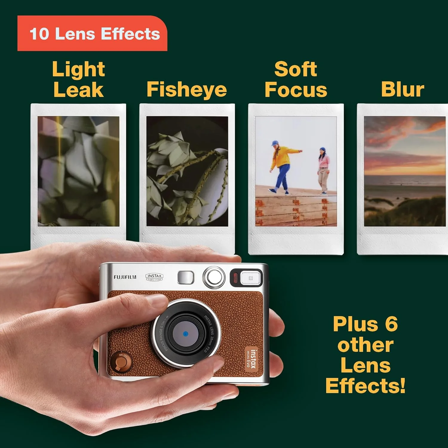 Cámara Híbrida Fujifilm Instax Mini Evo – Instantánea Digital con 100 Efectos Creativos, Bluetooth y Palanca de Impresión - Image 4