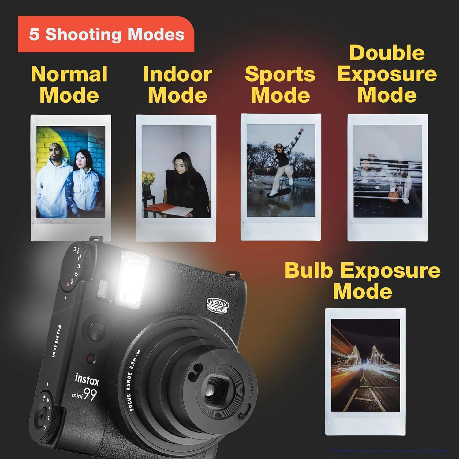 Cámara Instantánea Fujifilm Instax Mini 99 – Premium Analógica con 6 Efectos de Color, Control de Viñeta y Doble Exposición - Image 4