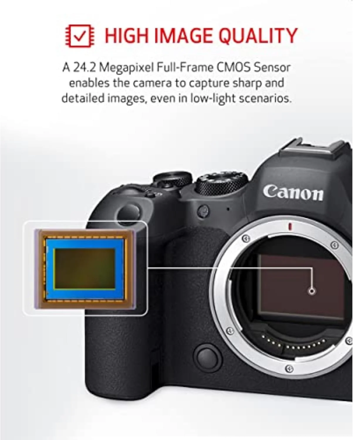 Canon EOS R6 Mark II Cámara sin espejo con lente RF24-105mm F4-7.1 is STM - Image 3