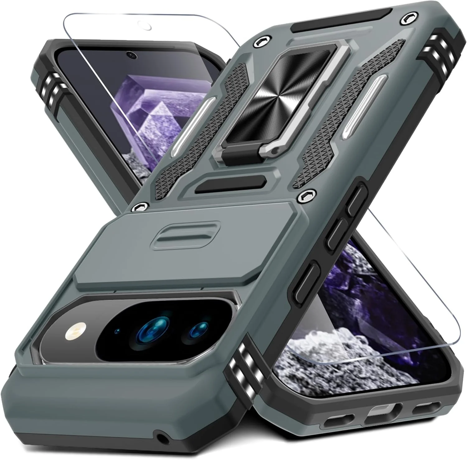 Carcasa Antichoques Grado Militar para Google Pixel 10 / 10 Pro con Soporte y Protector - Image 13