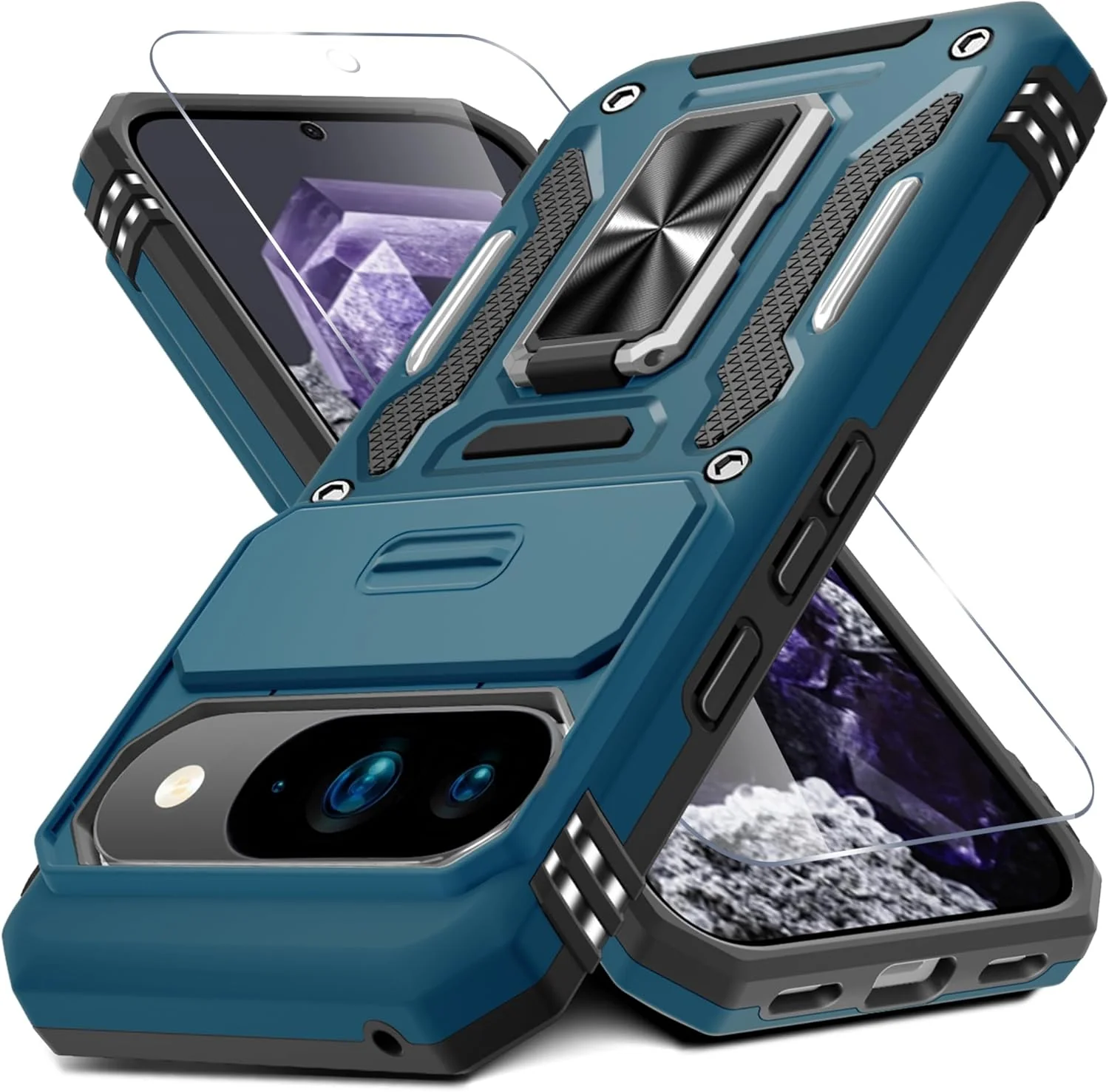 Carcasa Antichoques Grado Militar para Google Pixel 10 / 10 Pro con Soporte y Protector - Image 14