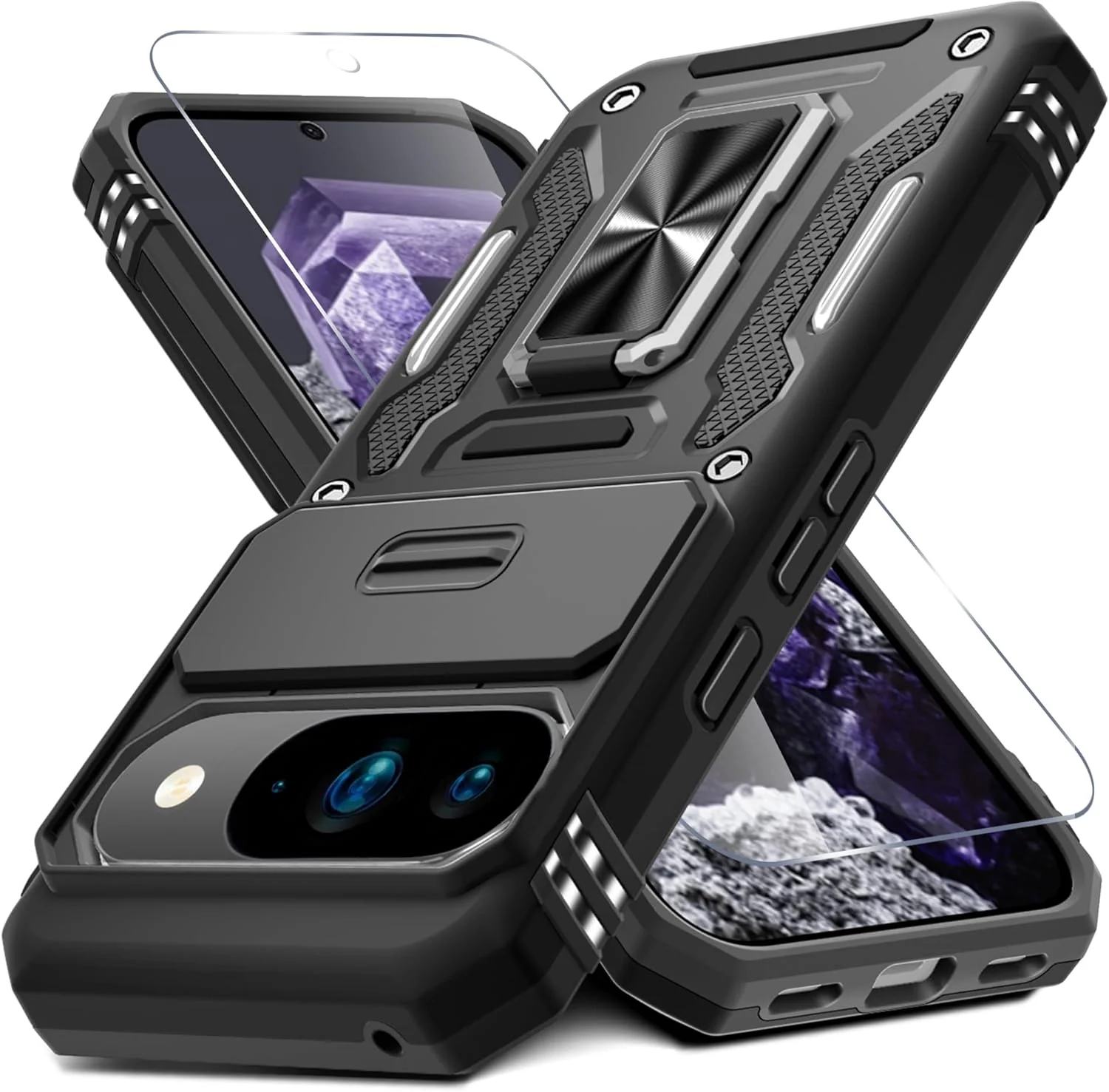 Carcasa Antichoques Grado Militar para Google Pixel 10 / 10 Pro con Soporte y Protector - Image 24