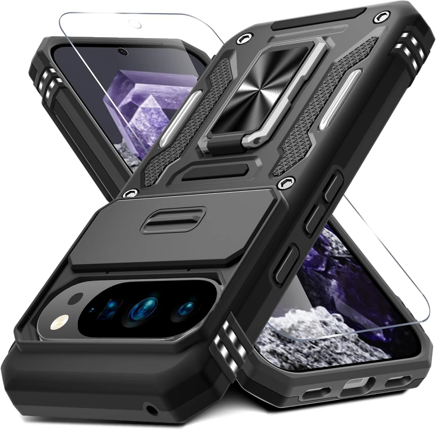 Carcasa Antichoques Grado Militar para Google Pixel 10 / 10 Pro con Soporte y Protector - Image 33