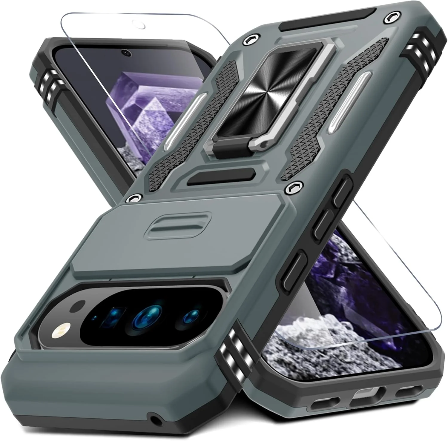 Carcasa Antichoques Grado Militar para Google Pixel 10 / 10 Pro con Soporte y Protector - Image 36