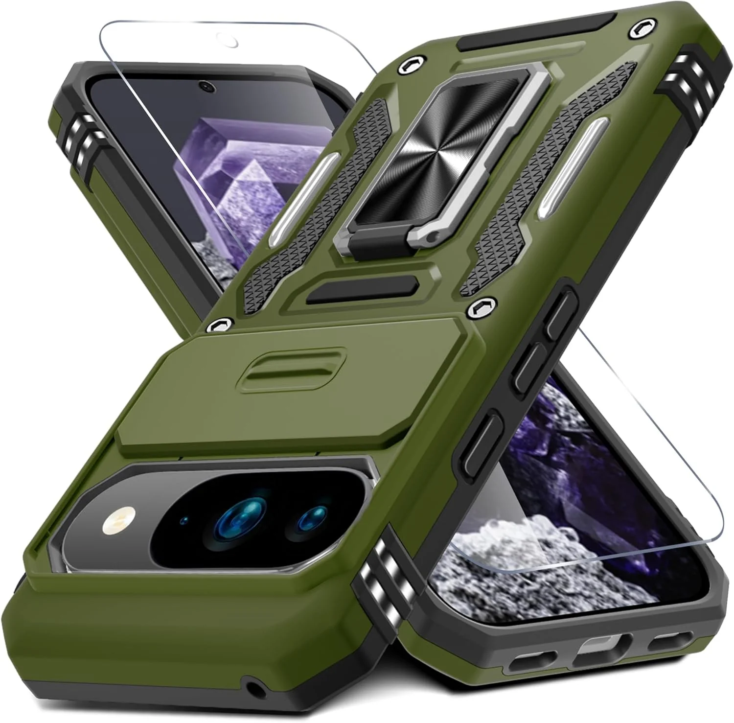 Carcasa Antichoques Grado Militar para Google Pixel 10 / 10 Pro con Soporte y Protector - Image 37