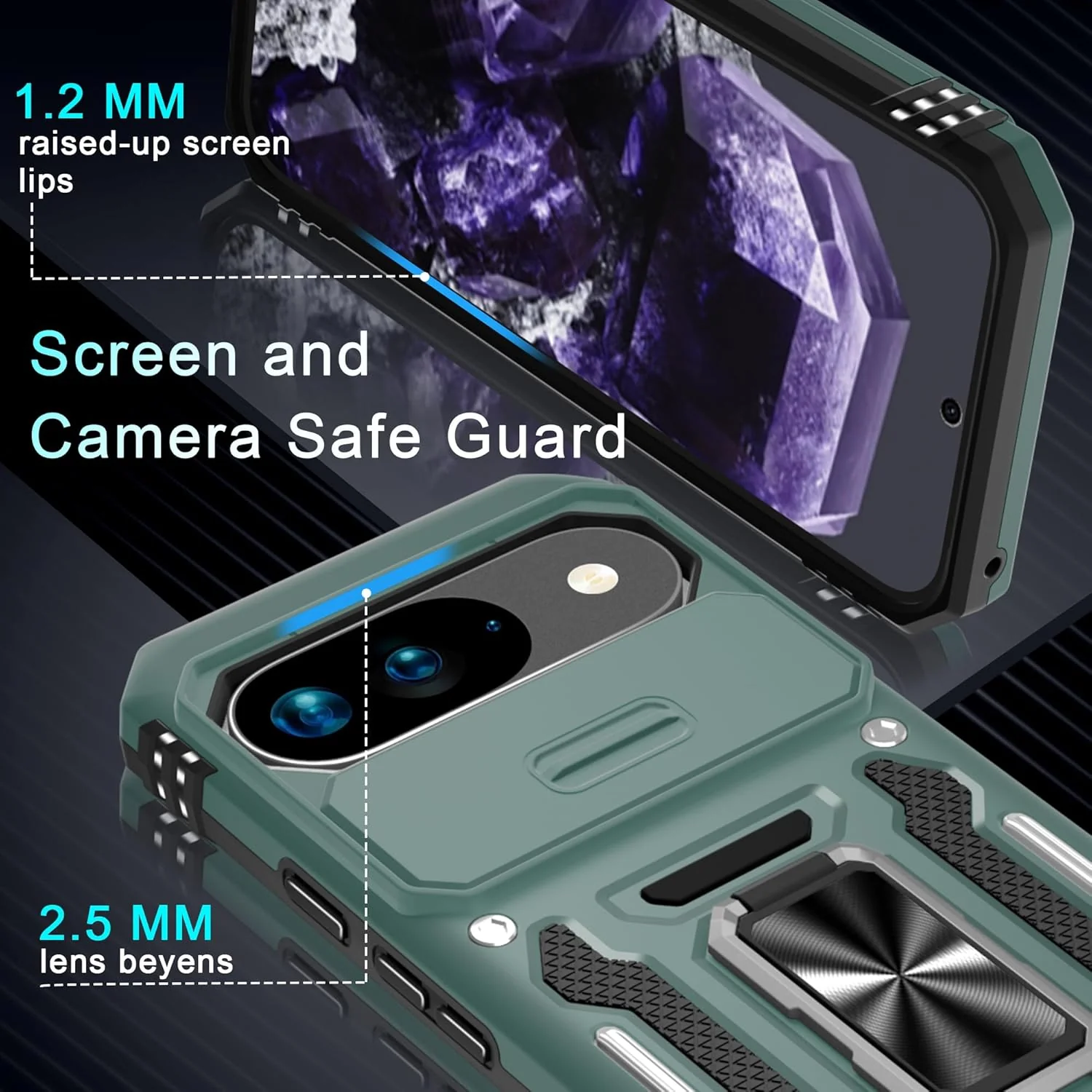 Carcasa Antichoques Grado Militar para Google Pixel 10 / 10 Pro con Soporte y Protector - Image 5
