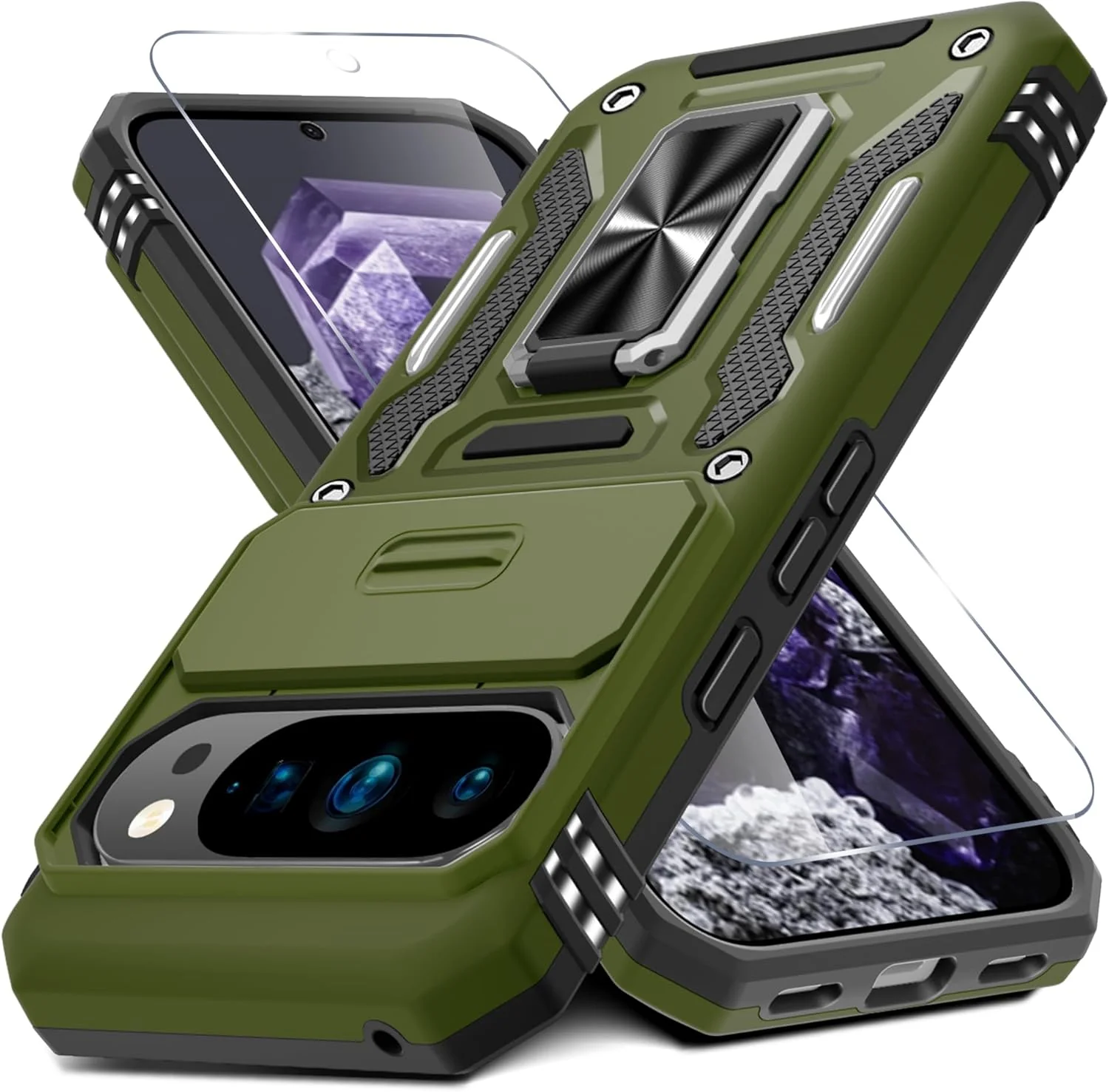 Carcasa Antichoques Grado Militar para Google Pixel 10 / 10 Pro con Soporte y Protector - Image 8