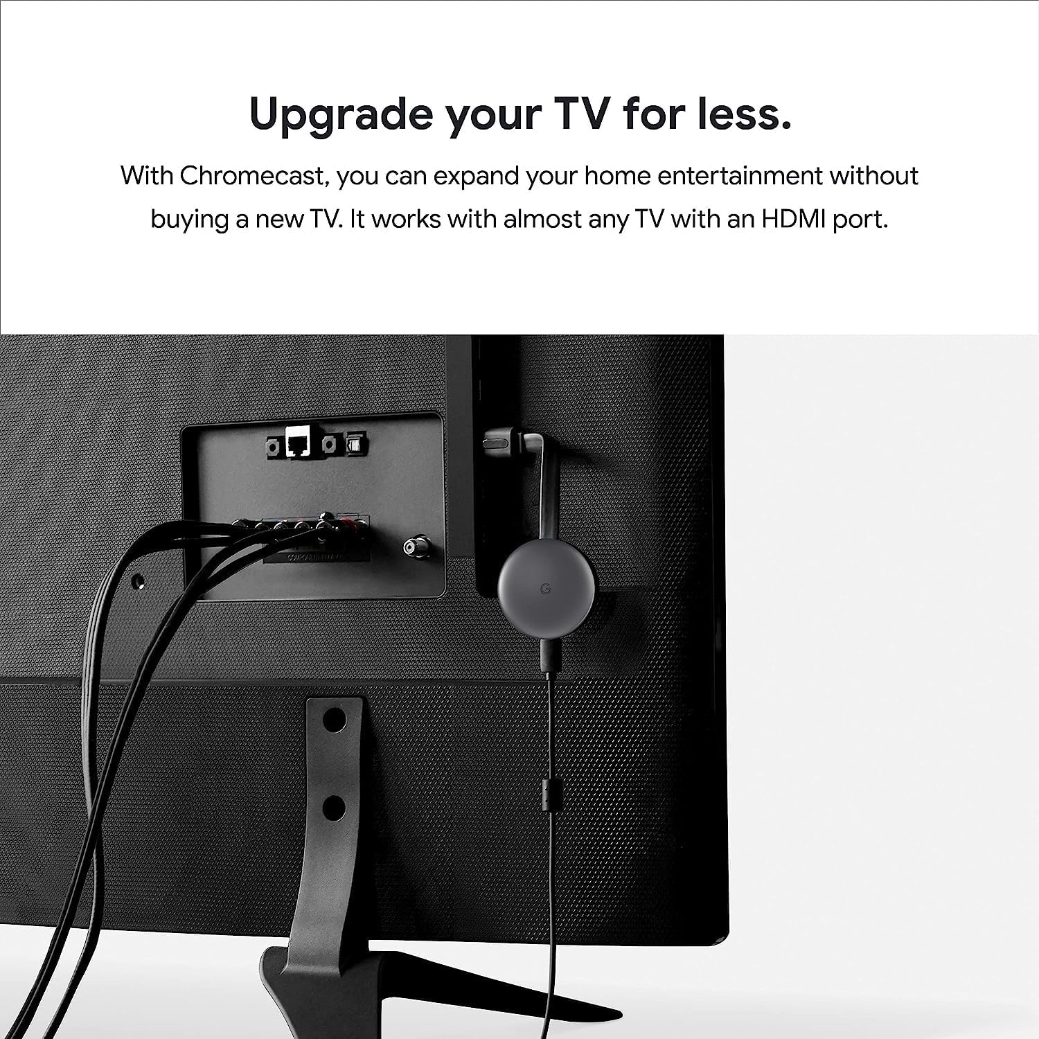 Chromecast - Dispositivo de transmisión con cable HDMI - Transmite programas, música, fotos y deportes desde tu teléfono a tu televisor, incluye funda y paño de limpieza (versión japonesa) - Compatible con EE. UU. - Image 5