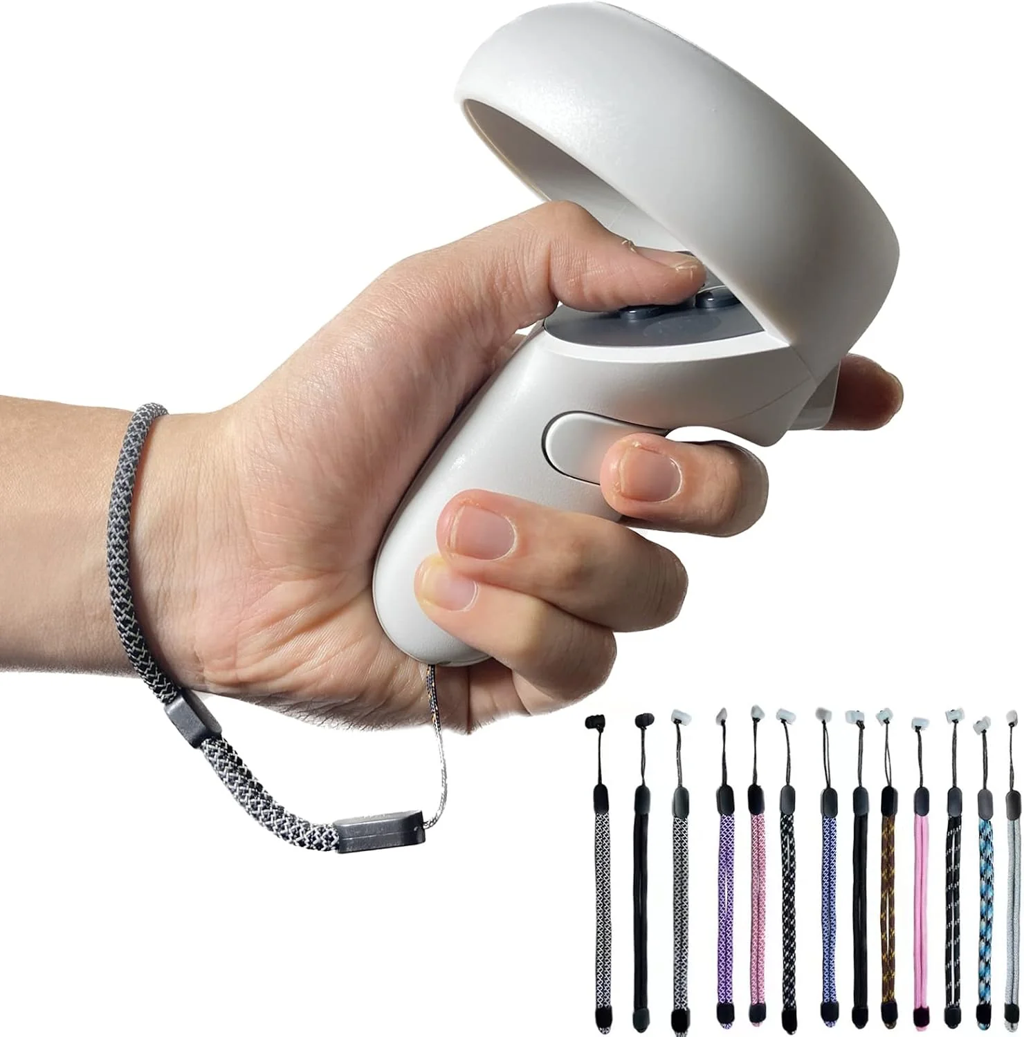 Correas de muñeca reflectantes de repuesto mejoradas para el controlador Oculus Quest de 2.ª generación. Correa de mano ajustable, resistente y cómoda. Tapón de resina negra de fácil colocación. - Image 2