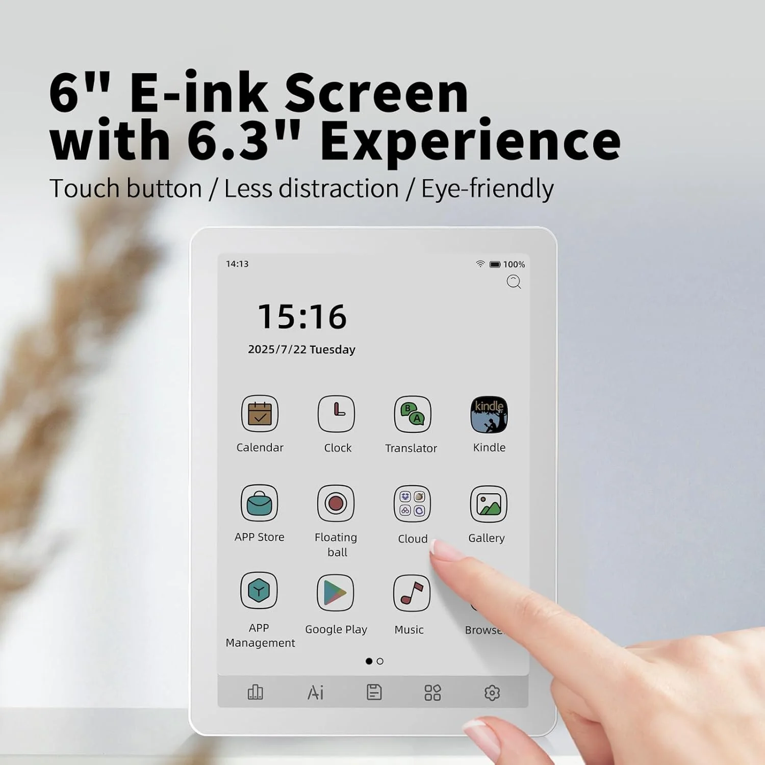 E-Reader Color Bigme B6 6" – Pantalla Kaleido HD 300 PPI, Android 14 y Almacenamiento Expandible (64GB) - Image 7