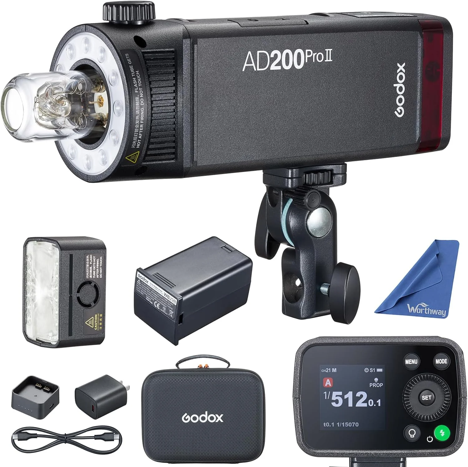 Flash Godox AD200Pro II | Luz de Modelado Bi-Color y Enfriamiento