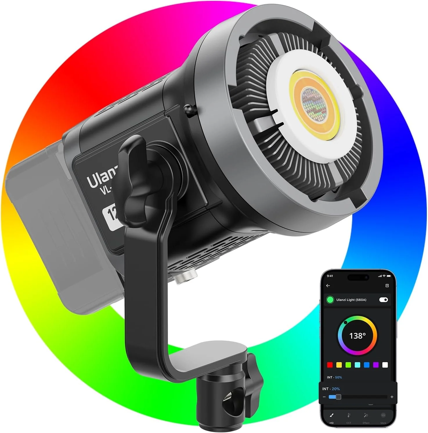 ULANZI Luz de vídeo LED V-Mount COB de salida continua- BICOLOR/RGB - Image 10