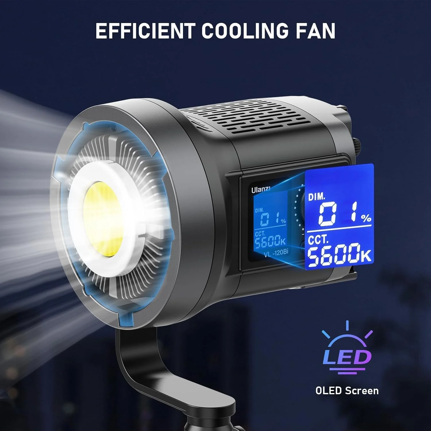 ULANZI Luz de vídeo LED V-Mount COB de salida continua- BICOLOR/RGB - Image 9