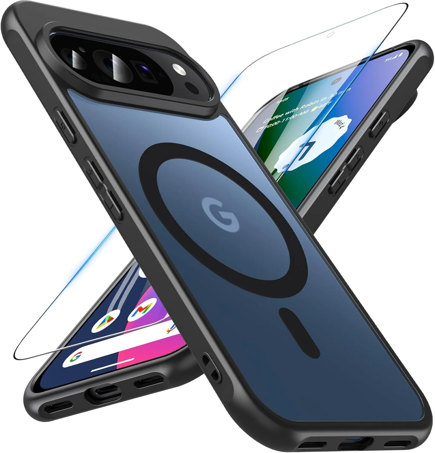 Funda para Google Pixel 10/10 Pro compatible con Magsafe con vidrio templado, [A prueba de golpes, militar], magnética, translúcida, delgada, protectora para Pixel 10/Pixel 10 Pro, verde - Image 11