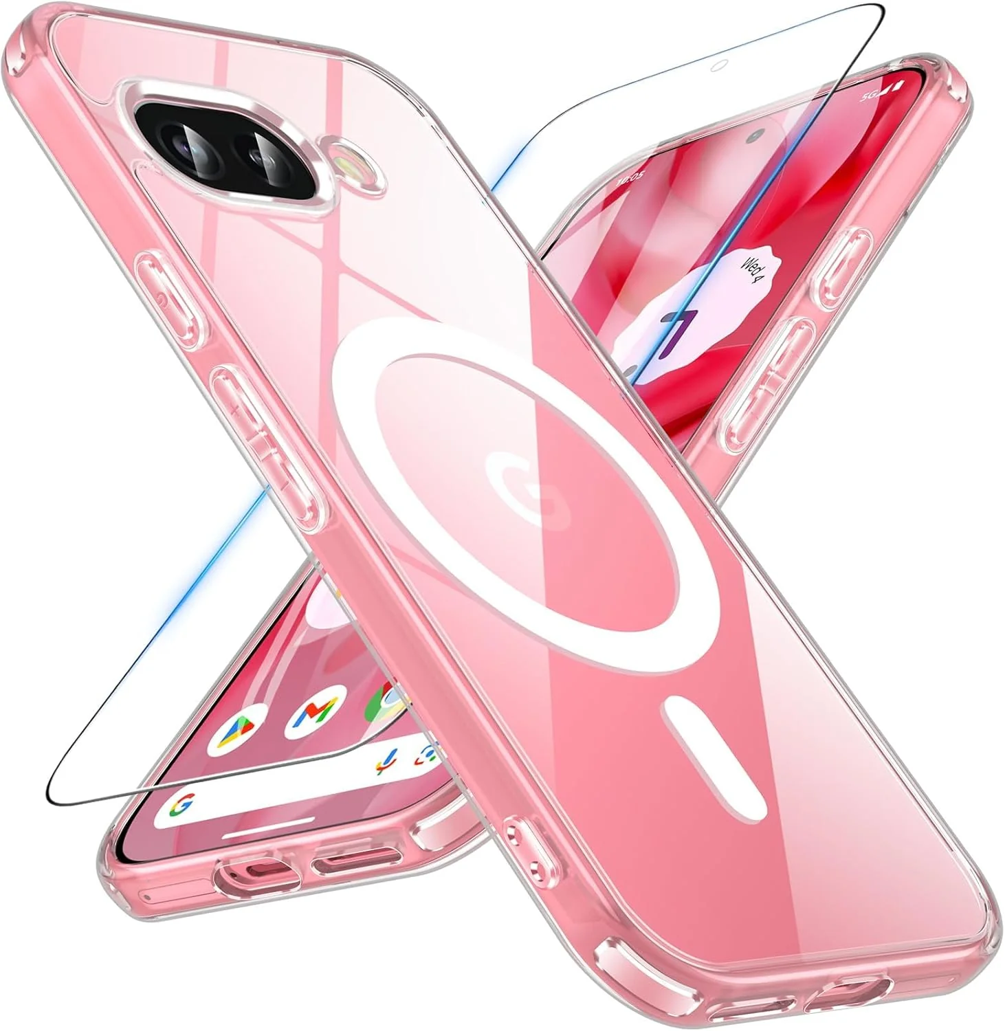 Funda para Google Pixel 10/10 Pro compatible con Magsafe con vidrio templado, [A prueba de golpes, militar], magnética, translúcida, delgada, protectora para Pixel 10/Pixel 10 Pro, verde - Image 13