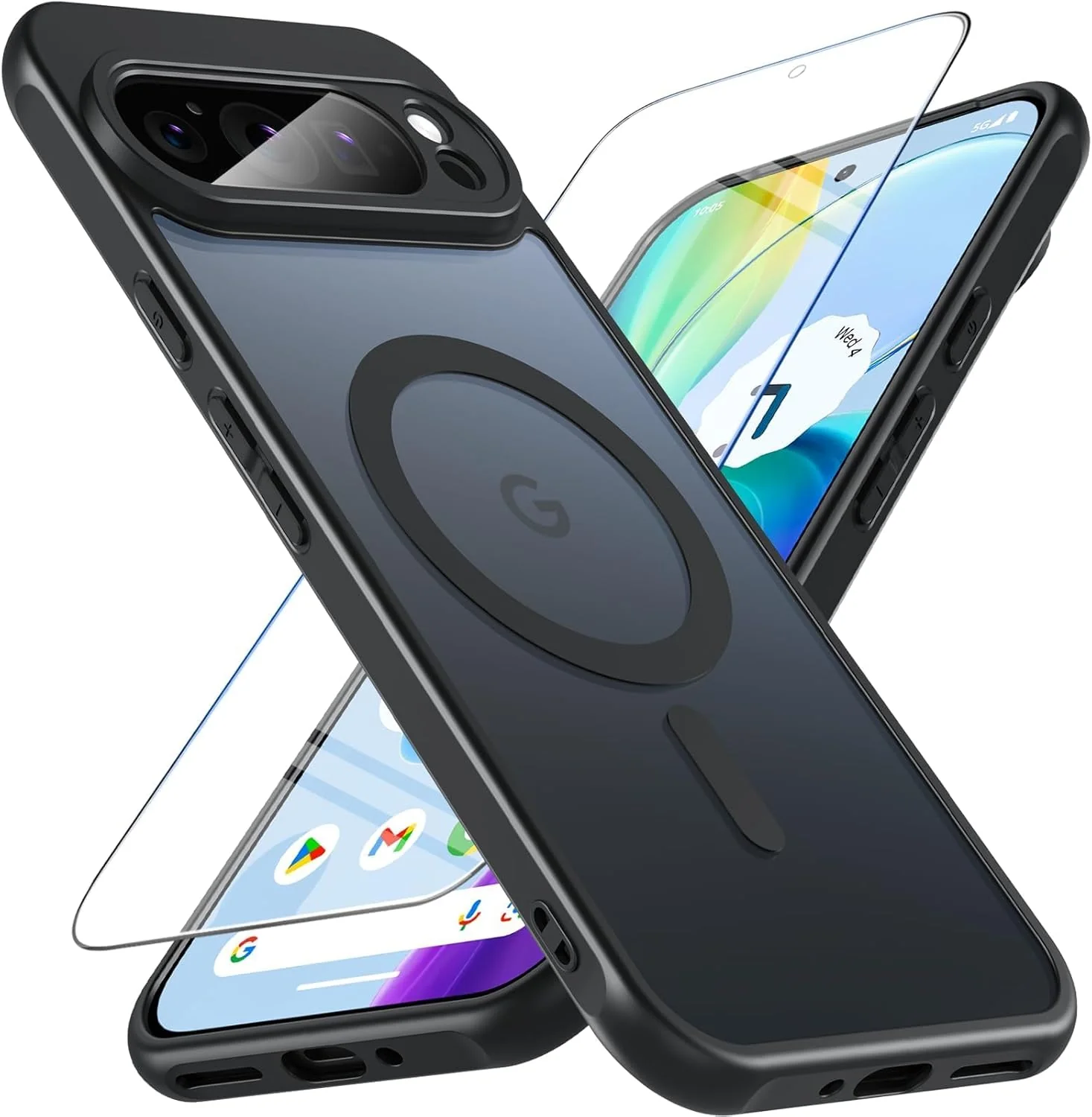 Funda para Google Pixel 10/10 Pro compatible con Magsafe con vidrio templado, [A prueba de golpes, militar], magnética, translúcida, delgada, protectora para Pixel 10/Pixel 10 Pro, verde - Image 15