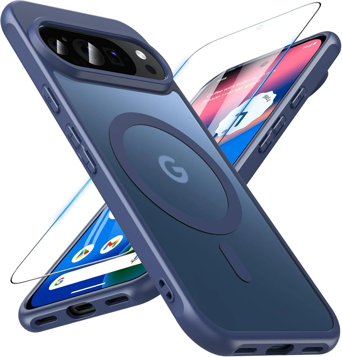 Funda para Google Pixel 10/10 Pro compatible con Magsafe con vidrio templado, [A prueba de golpes, militar], magnética, translúcida, delgada, protectora para Pixel 10/Pixel 10 Pro, verde - Image 16