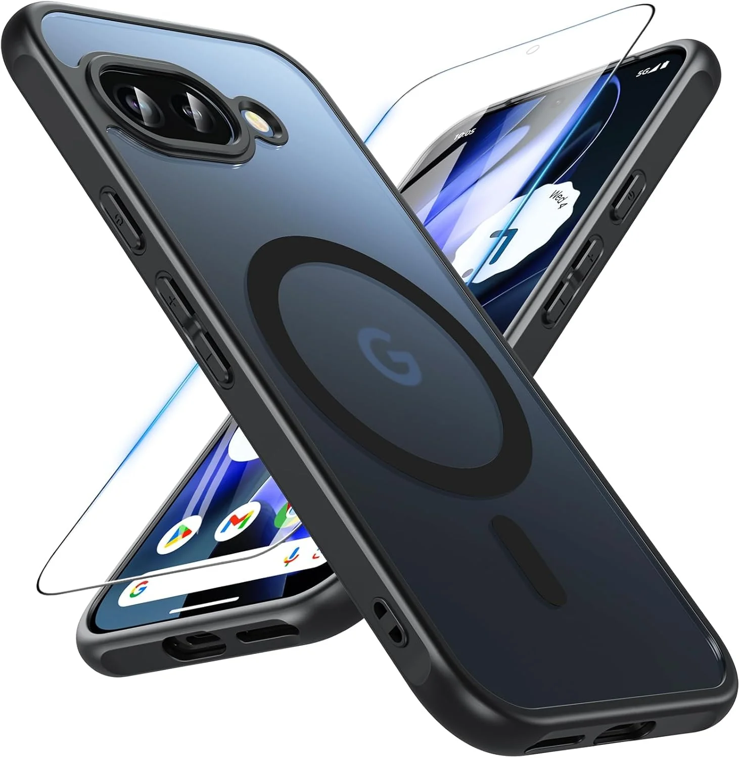 Funda para Google Pixel 10/10 Pro compatible con Magsafe con vidrio templado, [A prueba de golpes, militar], magnética, translúcida, delgada, protectora para Pixel 10/Pixel 10 Pro, verde - Image 9