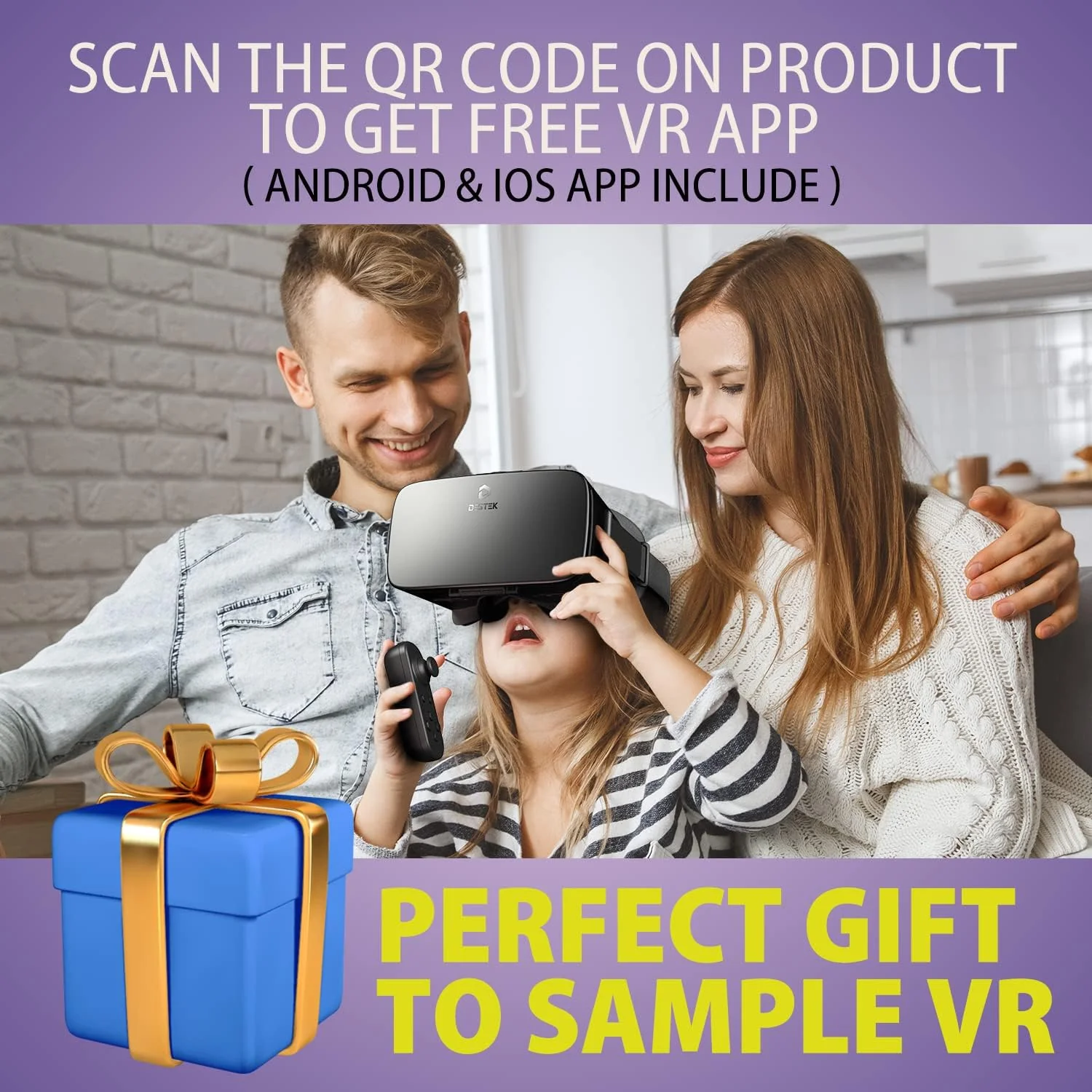 Gafas de realidad virtual V5 para teléfono con controlador, lentes HD con protección contra ojos azules, campo de visión de 110°, compatibles con iPhone 17/16/15/14/13/12/11, Samsung y Android - Negro - Image 5