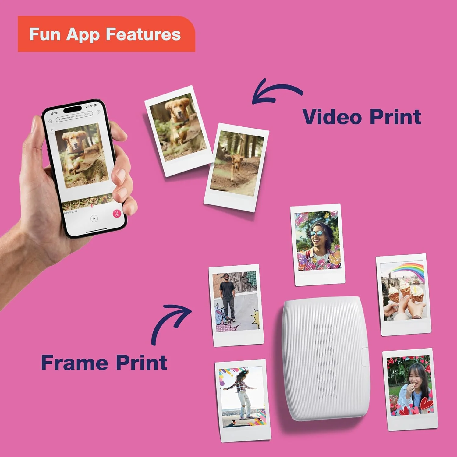 Impresora Fotográfica Fujifilm Instax Mini Link 3 – Imprime desde tu Smartphone con Instax AiR Studio™ y Click to Collage - Image 5