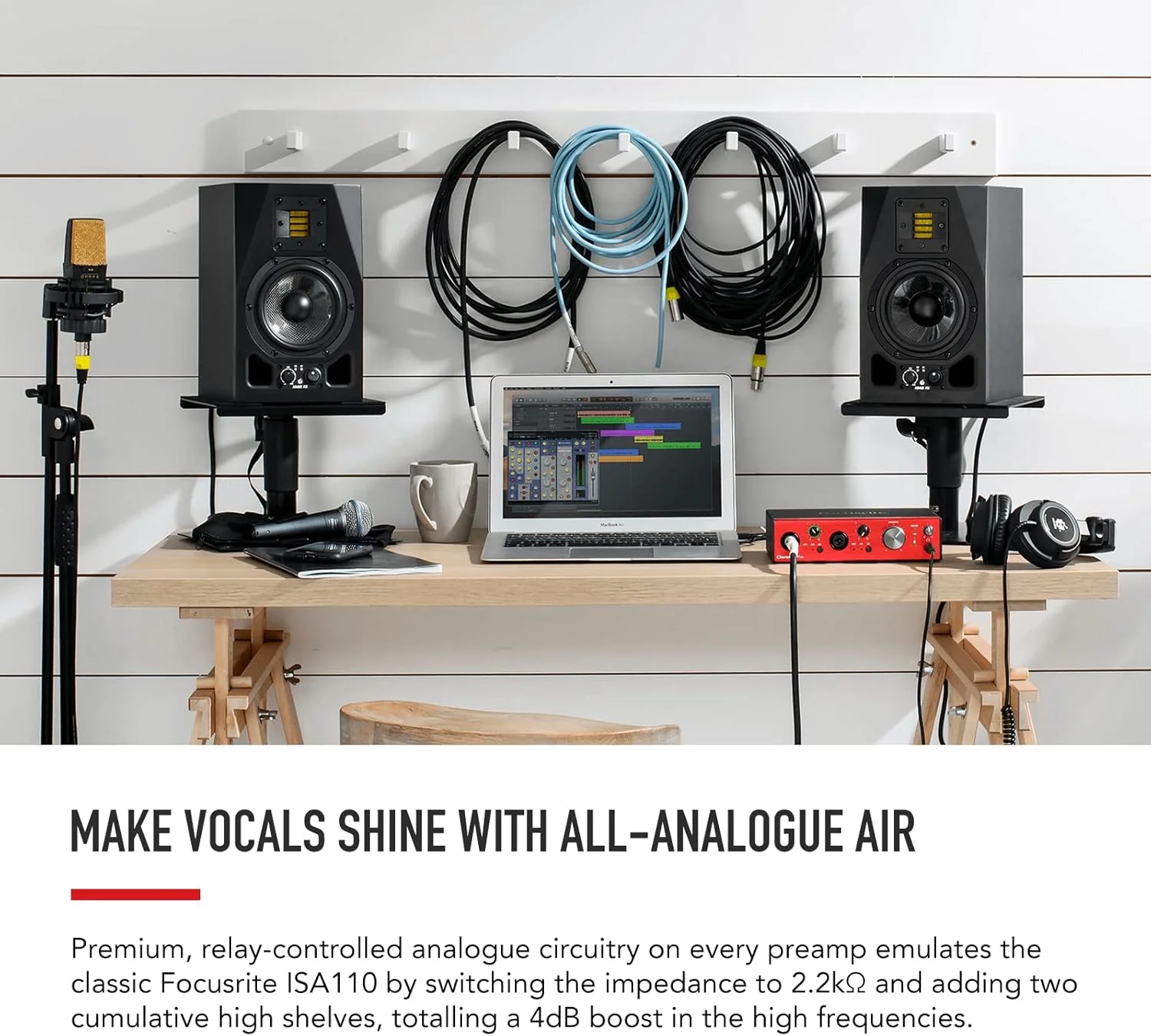 Interfaz de Audio Focusrite Clarett+ 2Pre – USB-C con Preamps Analógicos Air y Expansión ADAT - Image 4