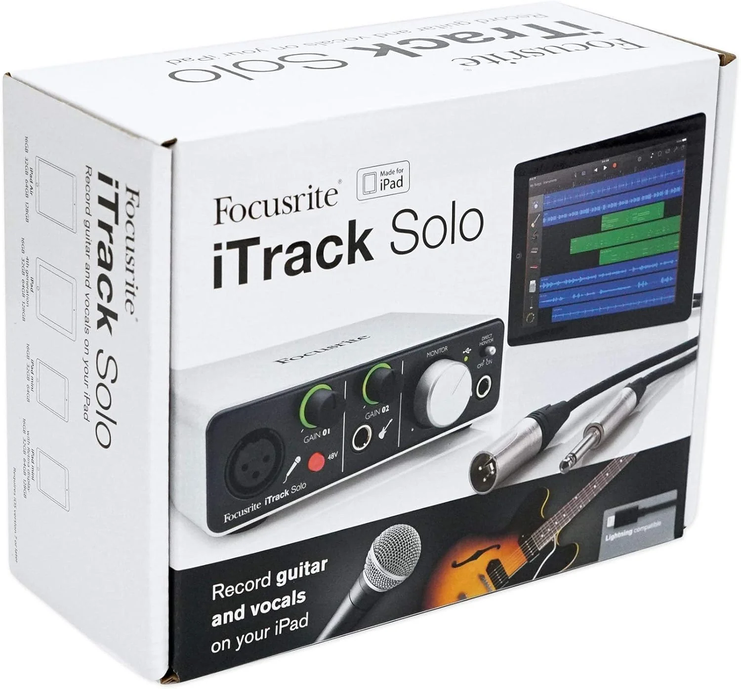 Interfaz de Audio Focusrite iTrack Solo – Compatible con iPad (Lightning), Mac y PC con Preamp Scarlett - Image 10