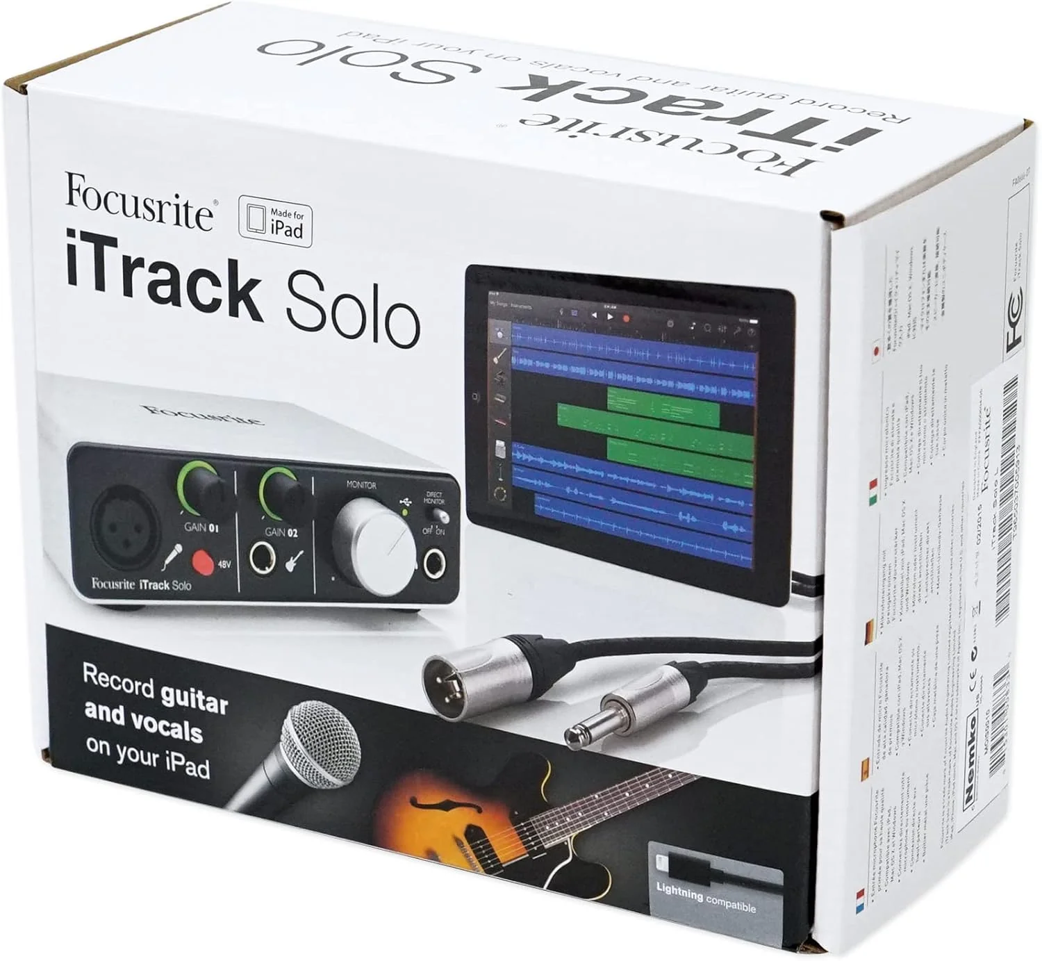 Interfaz de Audio Focusrite iTrack Solo – Compatible con iPad (Lightning), Mac y PC con Preamp Scarlett - Image 9