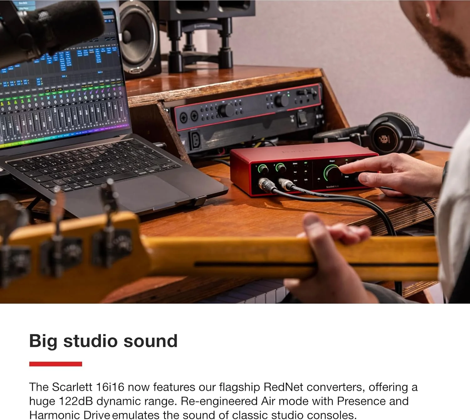 Interfaz de Audio Focusrite Scarlett 16i16 4th Gen – 16 In/Out con Convertidores RedNet y Auto Gain - Image 3