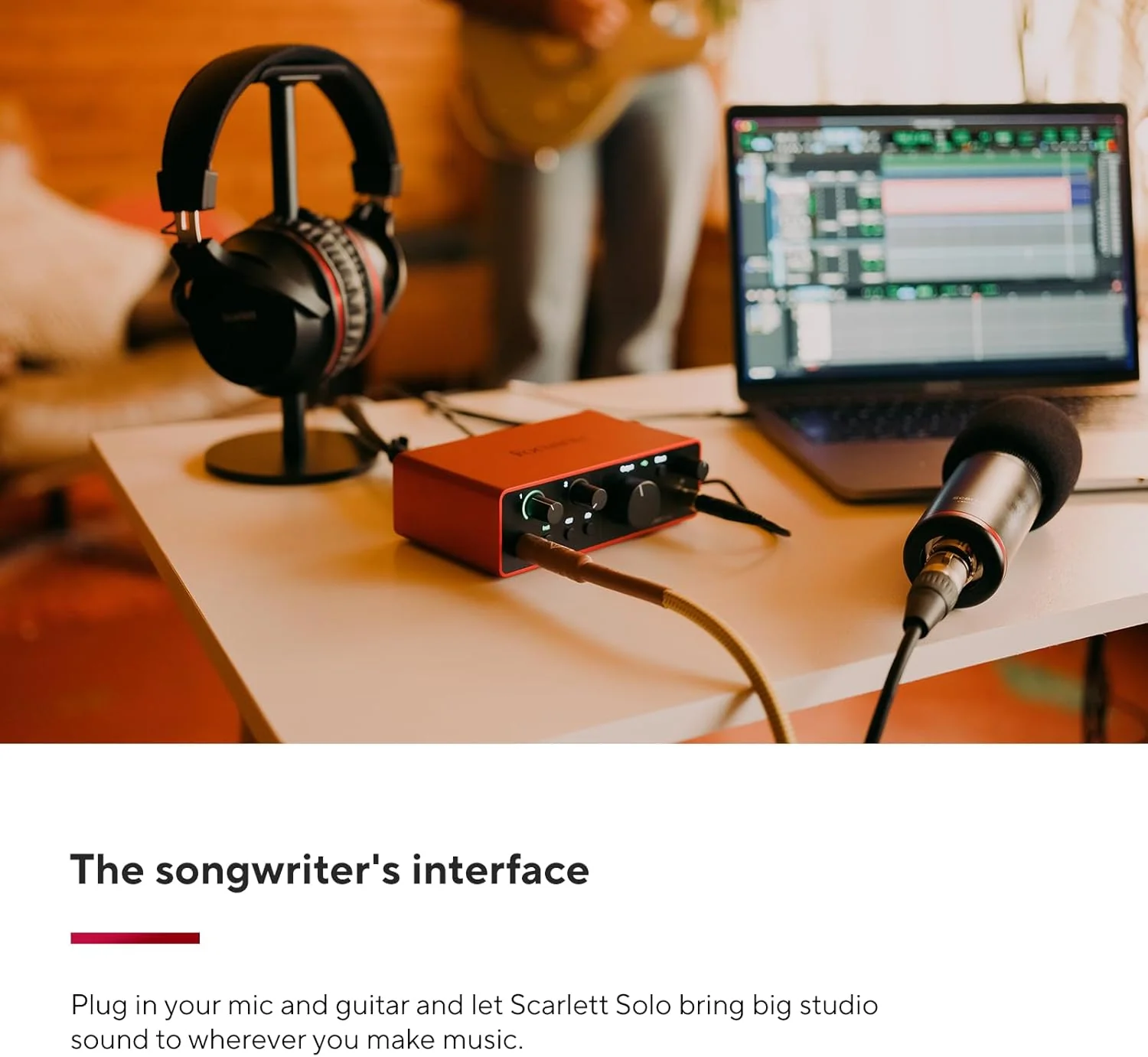 Interfaz de Audio Focusrite Scarlett Solo 4th Gen – Rango Dinámico 120dB, Modo Air y Suite de Software - Image 3