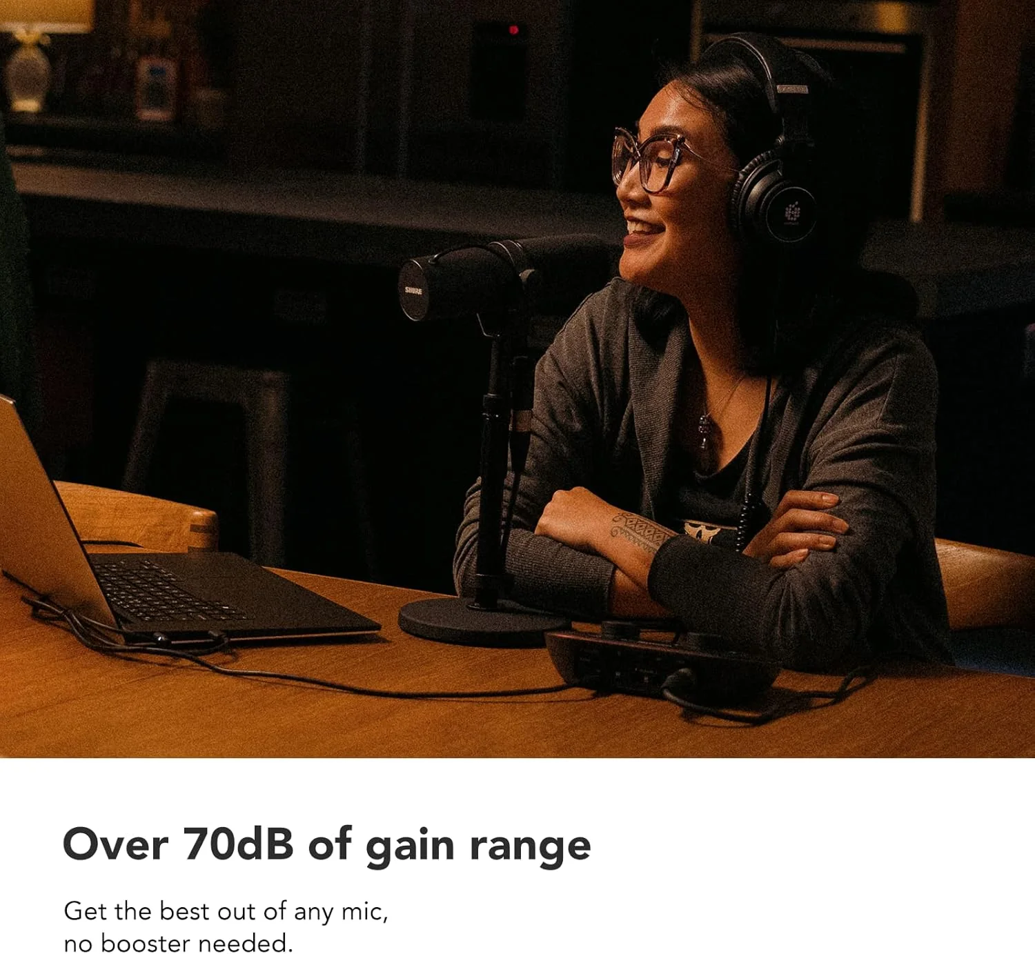 Interfaz de Podcast Focusrite Vocaster One – 70dB de Ganancia, Auto Gain y Conexión para Cámara/Móvil - Image 3