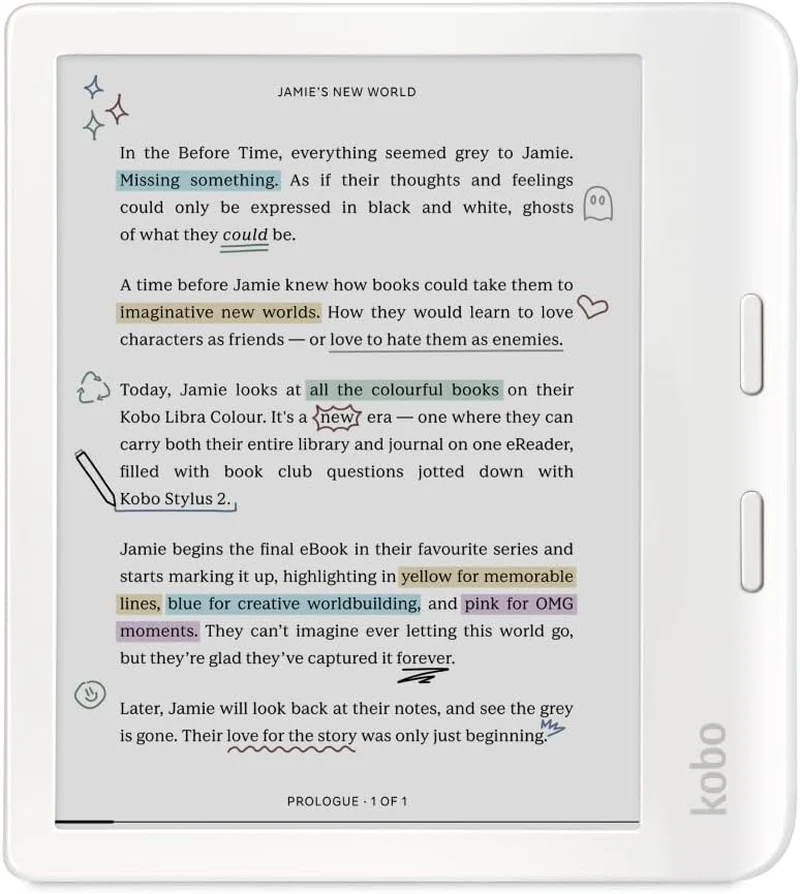 Kobo Libra Colour Ereader: Lector Electrónico de 7” con Pantalla Color E Ink Kaleido™ 3, a Prueba de Agua y Audiolibros - Image 10