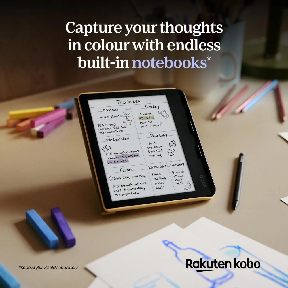 Kobo Libra Colour Ereader: Lector Electrónico de 7” con Pantalla Color E Ink Kaleido™ 3, a Prueba de Agua y Audiolibros - Image 4