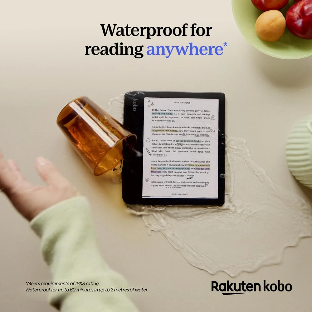 Kobo Libra Colour Ereader: Lector Electrónico de 7” con Pantalla Color E Ink Kaleido™ 3, a Prueba de Agua y Audiolibros - Image 7