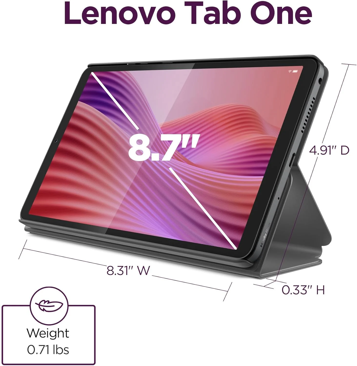 Lenovo Tab One: Tablet Ultraligera para Streaming, 8.7" HD, 4GB/64GB, 12.5h Batería + Funda - Image 7