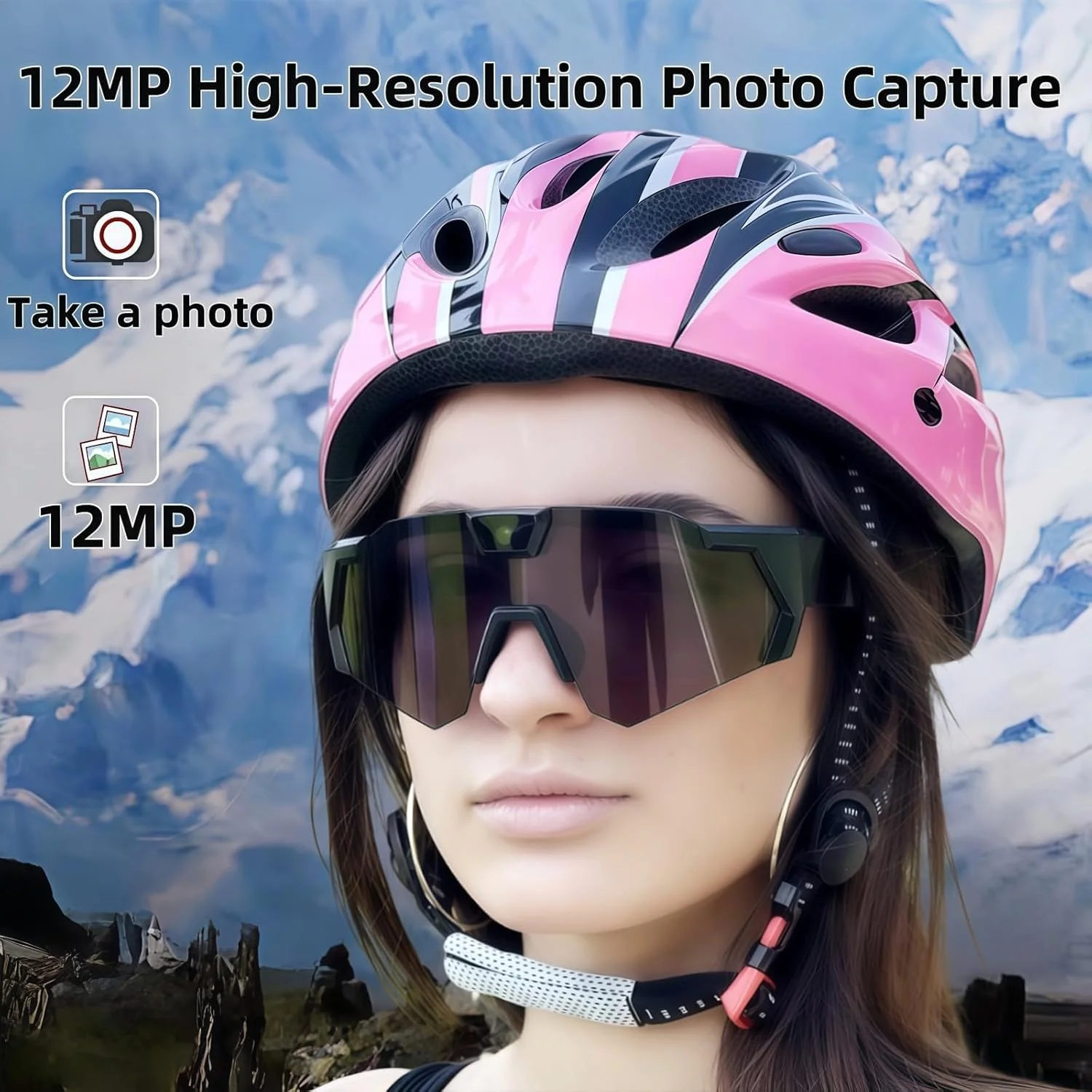 Lentes con cámara inteligente para deportes al aire libre, grabación de vídeo HD - Image 4