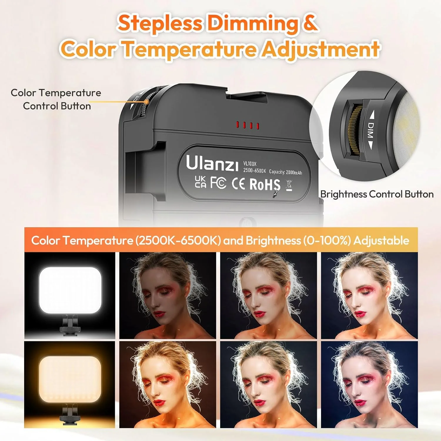 Luces LED Mini Ulanzi VL49 / VL66 / VL100X Recargables | GSMPRO - Image 2
