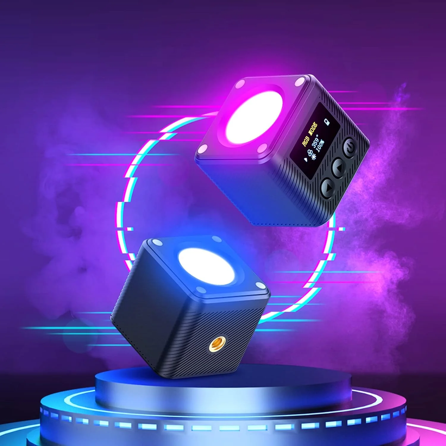 Ulanzi L2 COB RGB - Luz de video LED, luz LED portátil a todo color de 360° - Image 8
