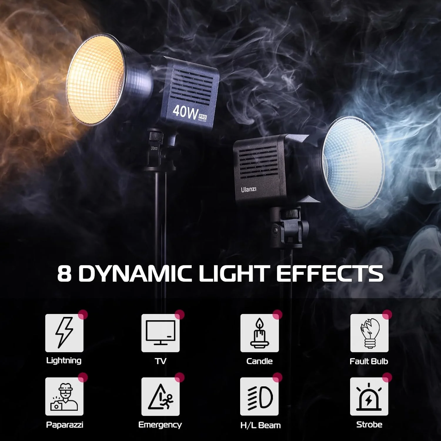 ULANZI Luz de video LED portátil de 40 W Pro - Image 8