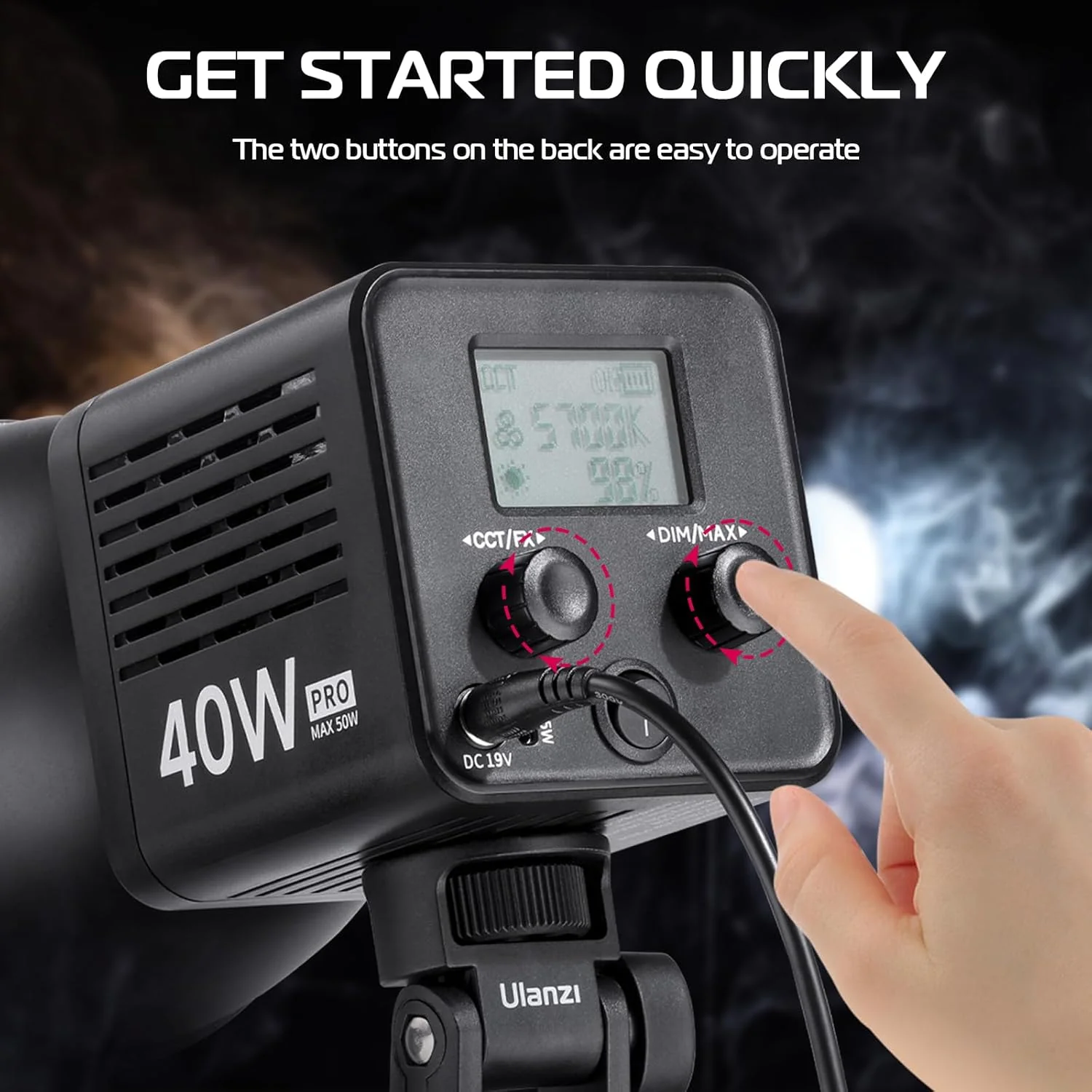 ULANZI Luz de video LED portátil de 40 W Pro - Image 9